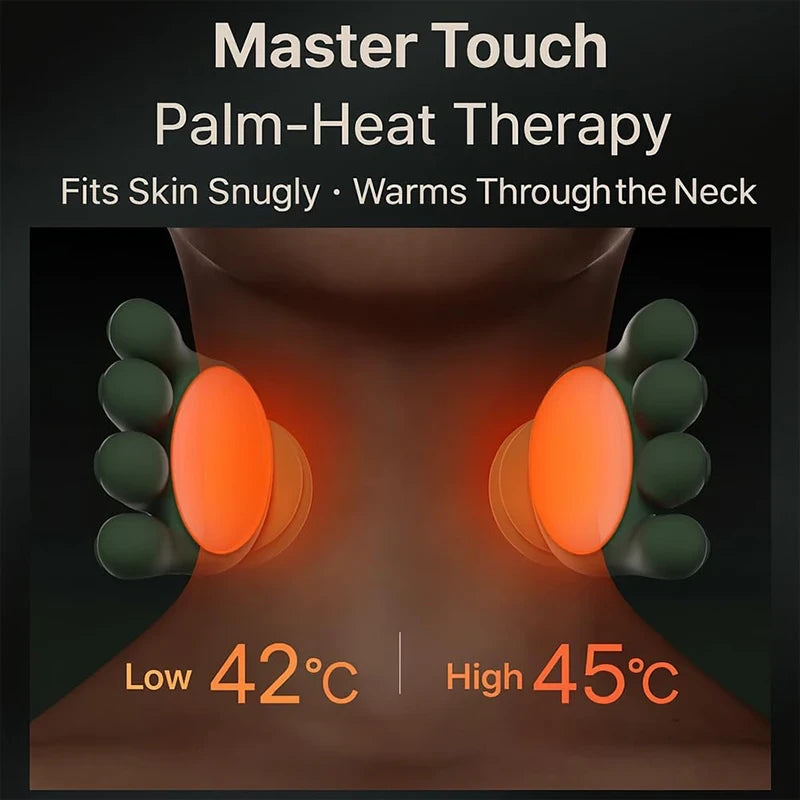 Hand Shaped Heated Neck & Shoulder Massager Therapy